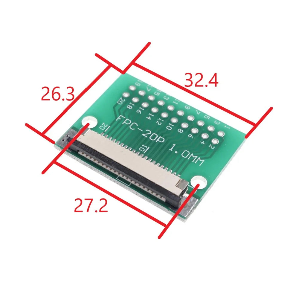 FPC FFC 4 6 8 10 12 15 16 20 24 30 34 40 50 60 Pin Adapter 1.0 MM to 2.54 X 2.54 mm Pitch Through Hole DIP PCB Converter