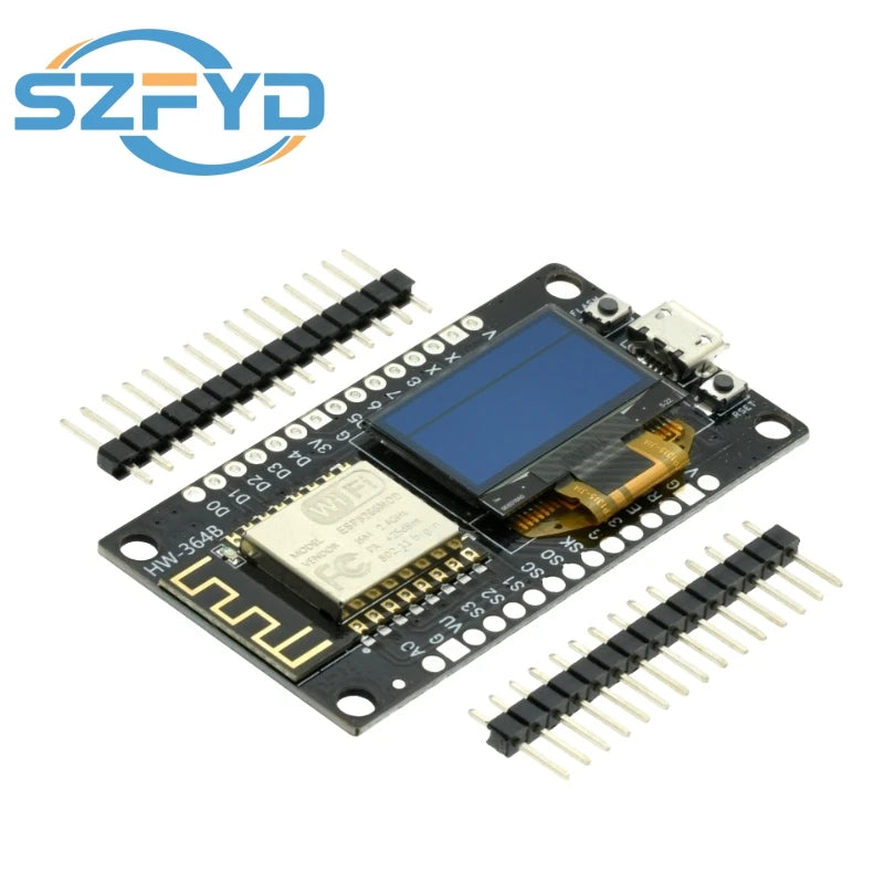 NodeMCU ESP8266 Development Board With 0.96 Inch OLED Display CH340G ESP-12F WiFi Module TYPE-C USB For Arduino