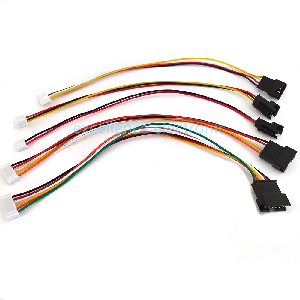 5PCS SM 2.54mm to PH2.0/XH2.54 Plug Socket 2P/3P/4P/5P/6P male Female Conversion Cable 20cm 26AWG Extension Cable