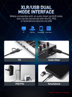 MAONO PD200X XLR/USB Dynamic Microphone for PC RGB Gaming Streaming Microphone with MAONO Link Software Mute Gain Knob Volume Control and Headphone Jack for Streaming Podcasting Recording Gaming Video