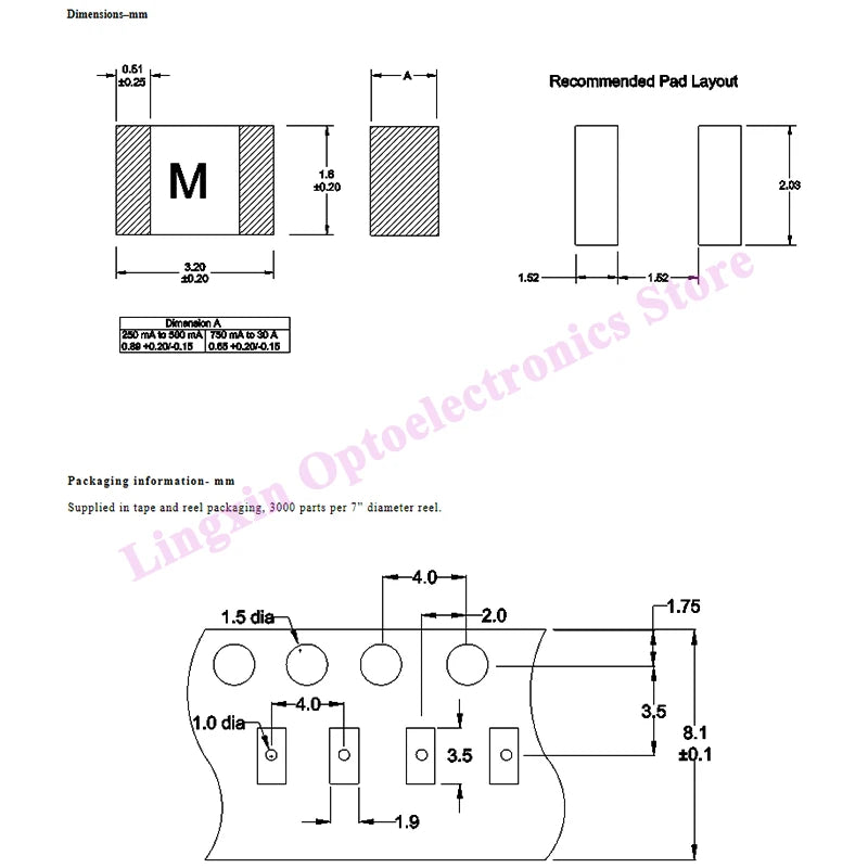 20pcs One-Time Positive Disconnect SMD Restore Fuse 1206 3216 0.5A 1A 2A 2.5A 3A 4A 5A 6A 7A 8A 10A 12A 15A 20A 30A Fast Acting