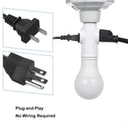 E26 E27 LED Bulb Base to US 2/3Prong Splitter Convert Polary Light Socket Switch AC Plug Garage Porch CCTV Camera Outlet Adapter