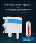QT-10 CO2 Transmitter NDIR Carbon Dioxide Sensor RS485 4-20mA 0-5V 0-10V 10-30VDC IP65 for Greenhouse HVAC Factory