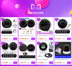60/120/200KMH 85MM GPS Speedometer Gauge 7 Color Light with GPS Antenna Waterproof Motorcycle Boat Car Truck Speed Gauge Meter