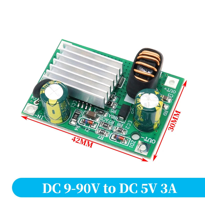 DC 9V 12V 24V 36V 48V 72V 84V 120V to 5V 3A / 2A Step Down Module Power Supply DC DC Converter Buck Converter Step Up Converte