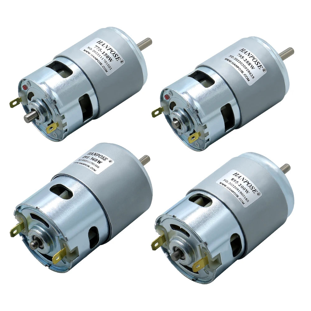 775 795 895 Electric spindle Motor 0.2-0.98N.m For Drill 80-360W 3000-12000RPM with two ball bearing Rated DC12-24 Universal