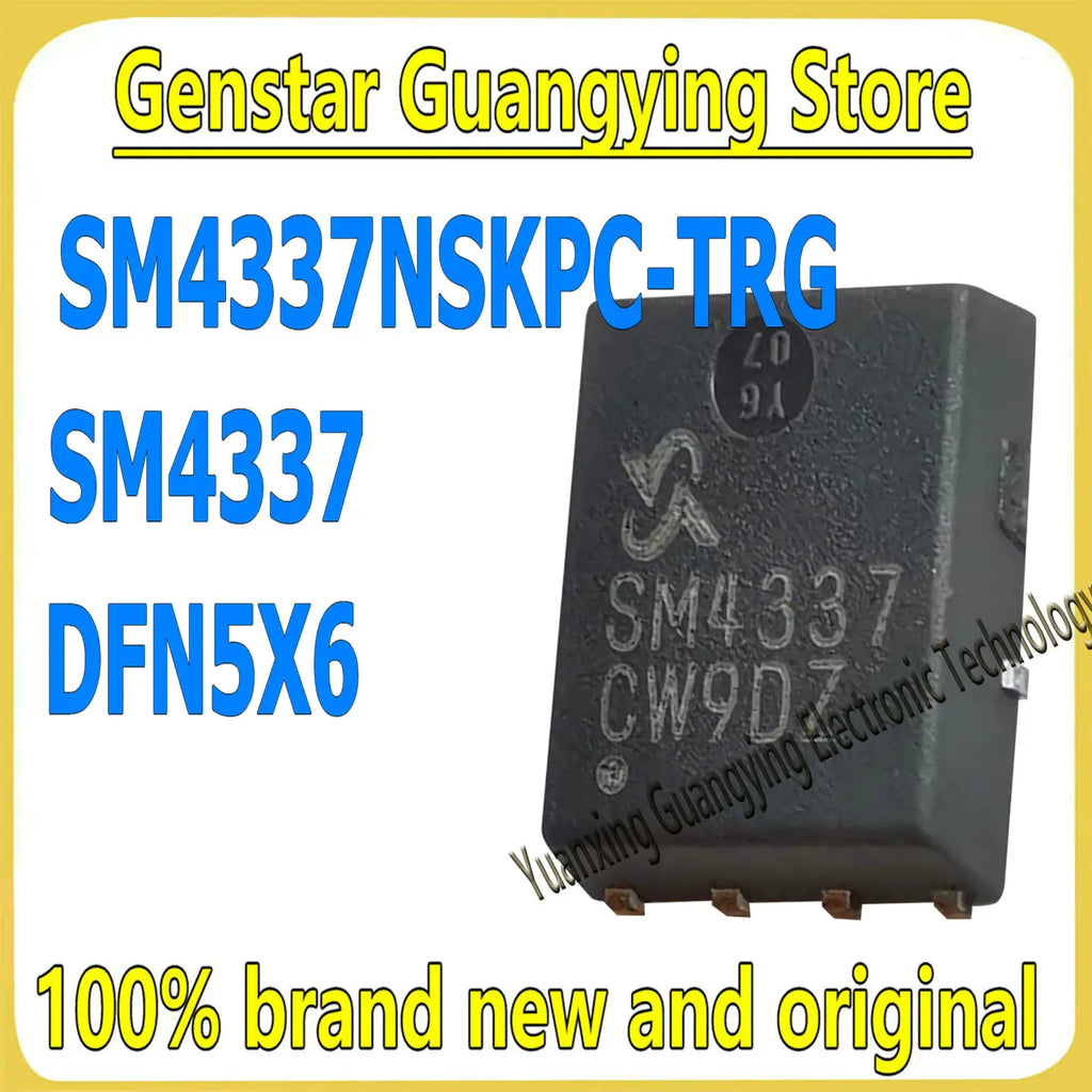 (5 Pieces) SM4337NSKPC-TRG SM4337 SMD DFN5X6 N-Channel MOSFET Field Effect Tube 100% Brand New & Original