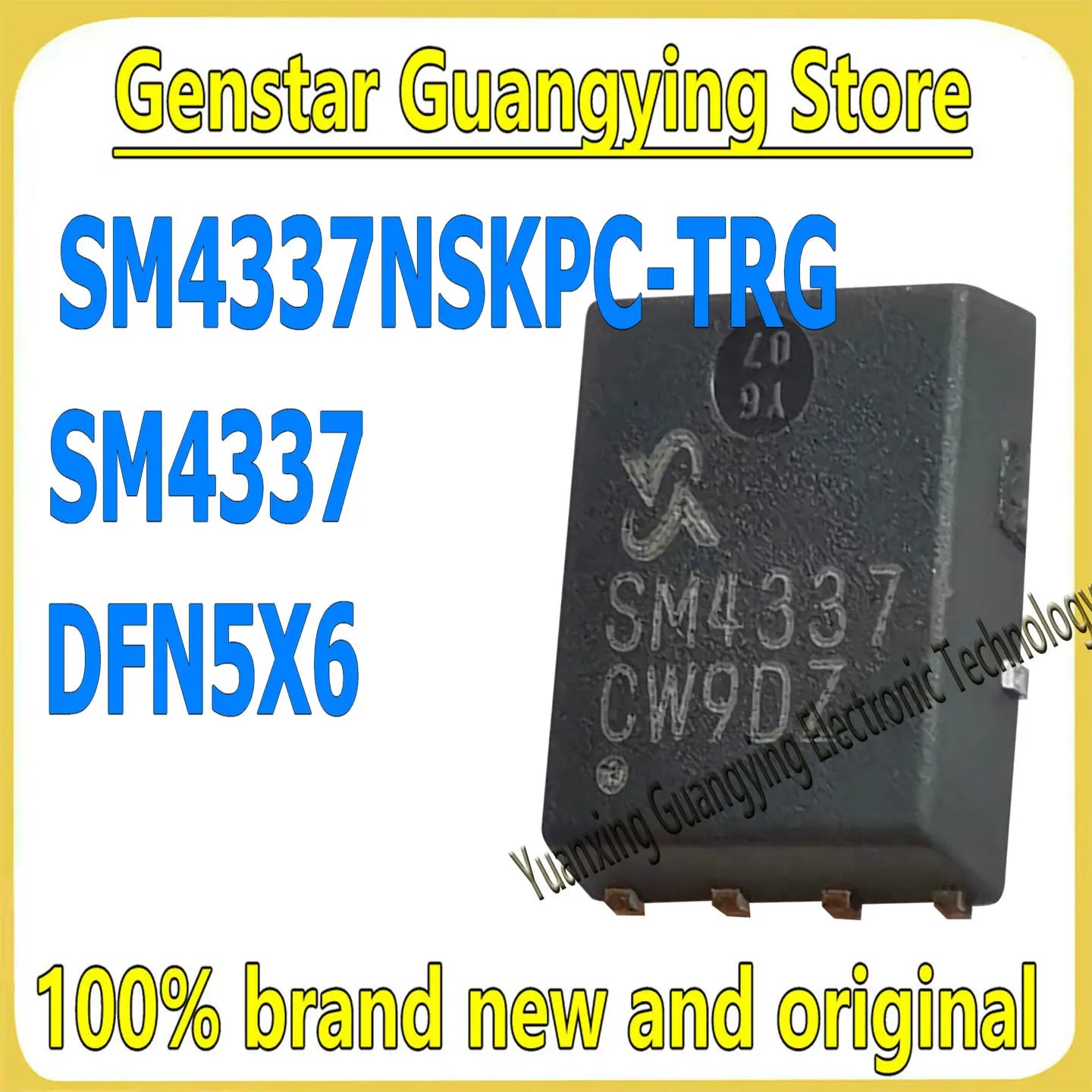(5 Pieces) SM4337NSKPC-TRG SM4337 SMD DFN5X6 N-Channel MOSFET Field Effect Tube 100% Brand New & Original