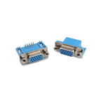 5/10PCS DR15 Female PCB Mount D-Sub 15 Pin VGA Type 8.89 PCB Connector 3 Rows 90-Degree Bent Needle DB15