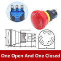 5/20PCS 16mm Mounting Holes Latching Emergency Stop Push Button Switch Bia/Small Head YJ-LA16-11ZS-A Mushroom Stop E-Stop Switch