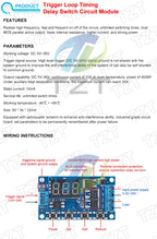 1/3PCS DC 12V 24V Dual MOS LED Digital Time Delay Relay Trigger Cycle Timer Delay Switch Circuit Board Timing Control Module DIY