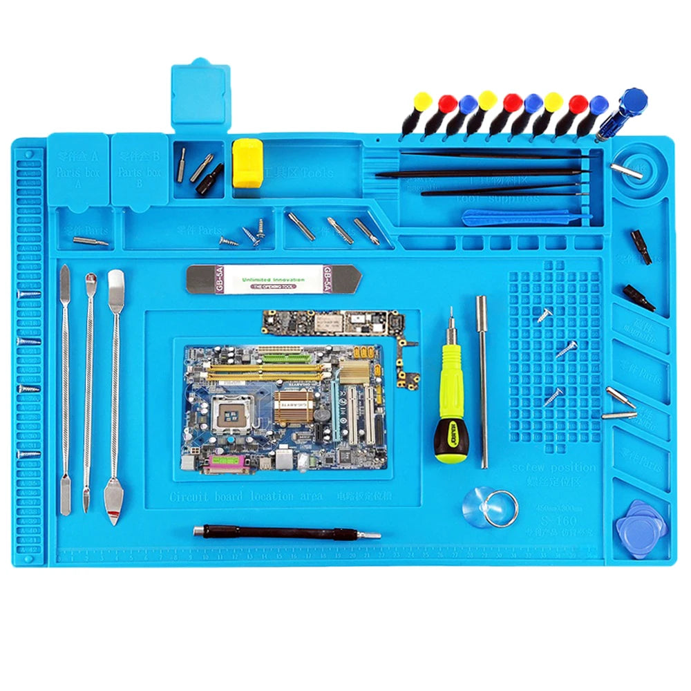Heat Insulator Insulation Heat-Resistant Working Repair Pad Silicon Soldering Mat Welding Platform Solder Station Iron