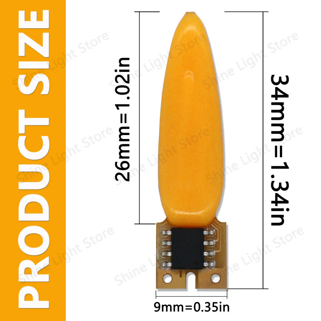 LED Flash Flame Candle Edison Light Bulb 3V LED Light 2-Mode Diode Birthday Party Decoration Light Bulb Accessories 1800K