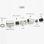 Waterproof C091 M16 Metal Circular Aviation Plug Connector 3Pin 4/5/6/7/8/12/14 Pin Male Female Connector J09 Cable Socket IP67