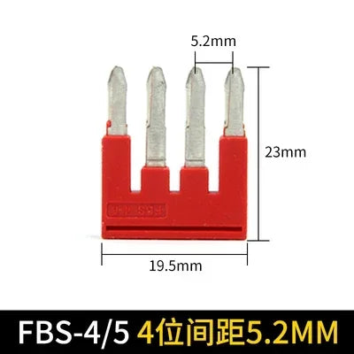2/3/4/5/10 Seats Terminal Strip Jumper Plug-in Fixed Bridge PT ST UT DIN Rail Terminal Blocks center connection bar Accessories