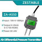No Display/ LCD Display Air Gas Wind Pressure Differential Sensor 4-20mA 0-10V 0-5V RS485 Differential Pressure Meter Transmitte
