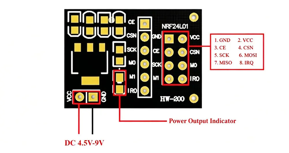 1-5pcs NRF24L01 2.4GHz 2Mbit/s 2.4G mini Wireless Data Transmission RF Transceiver Module Board 1.9-3.6V For Arduino DIY