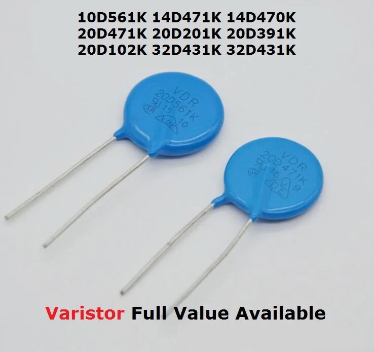 5PCS 14D471K 14D470K 10D561K 20D201K Varistors 20D391K 20D102K 20D471K Varistor 32D431K
