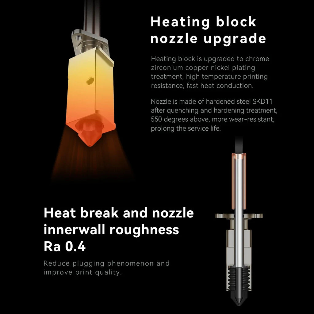 Original Hotend For Bambu Lab p1 X1 P1P X1C P1S Upgrade Hot end Print Head Heater Thermistor For bambulab Hardened steel Nozzle