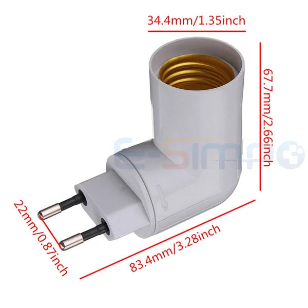 PP-E27 Adjustable E27 LED Light Lamp Bulb Bases Socket Holder Bulb Adapter Plug Converter Adapter Light Lighting EU US Adaptor