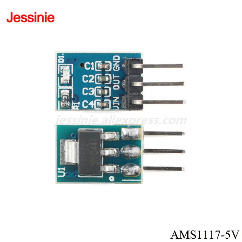 10Pcs/1pc AMS1117 3.3V 5V Power Module LDO Linear Regulator 800mA Direct Plug 3 Pin for Arduino