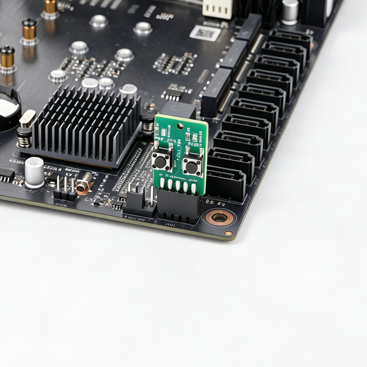 Mini Computer Power Reset Switch Board 9-Pin Connector Front Panel Header for PC Desktop Motherboards with LED Status Indicators
