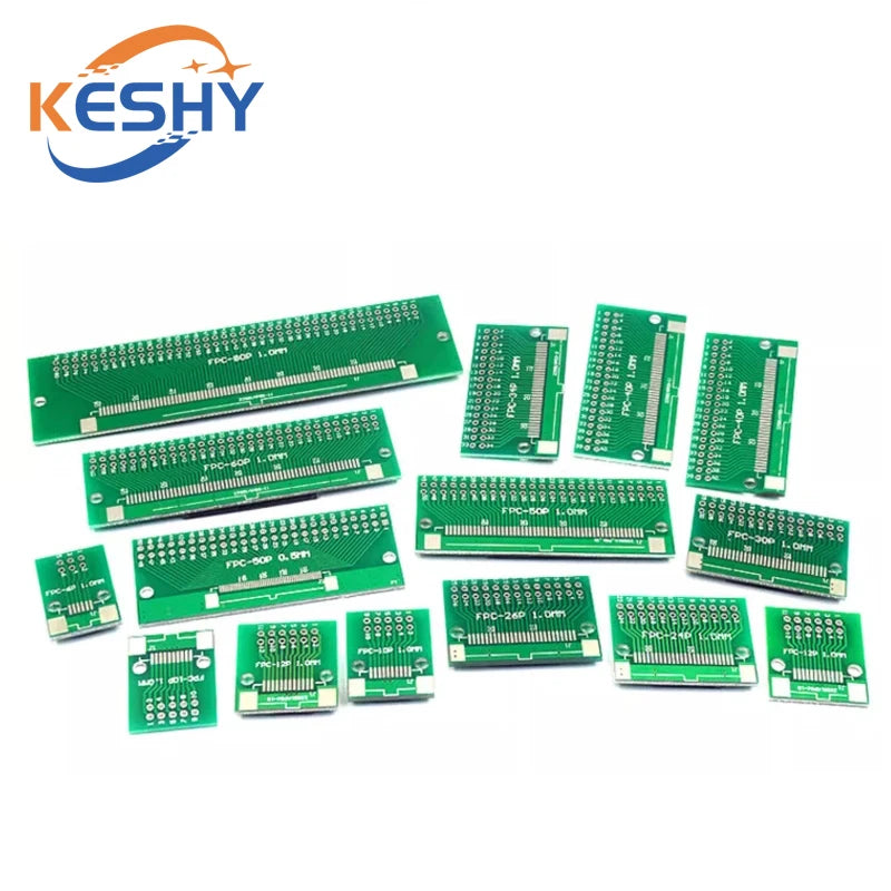 FPC/FFC Flat Cable Transfer Plate FPC FFC Adapter Board Directly Inserted DIY 0.5mm 1.0mm Spacing Connector 6P 8P 10P 20P 30-60P