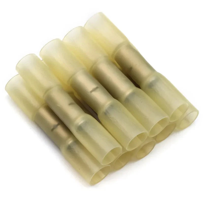 500/1000PCS Red Heat Shrink Connectors Insulated Waterproof Crimp Terminals Seal Butt Electrical Wire Connector 22-18 AWG