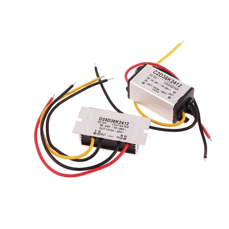 24v To 12v 3/5A 15-36V DC Step Down Buck Converter Voltage Regulator Power Supply For Led Light Car Truck Boat