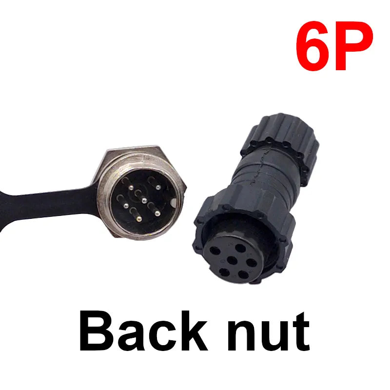 GX16 M16 Waterproof Circular Connector 2 3 4 5 6 7 8 9 10 Pin Back Nut Docking Male Female Plug Socket Cable Panel Mount Outdoor