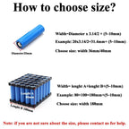 2m/pack 18650 Lipo Battery PVC Heat Shrink Tube Pack 25mm ~ 300mm Width Insulated Film Wrap Lithium Case Cable Sleeve Blue