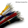 100PCS MX3.0 Male Female Terminal Single head 1007-20AWG Line Wire Tail Tinned Single Wire Harness Length 20CM