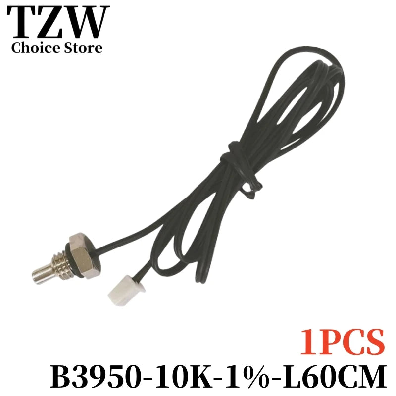 TZW NTC Thermistor Temperature Sensor M8 Hexagonal Thread Probe B3950 1% 5K 10K 15K 20K 50K 100K 60CM 1M 2M