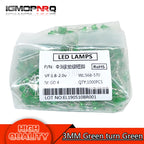 SAMIROB 1000pcs blue green red yellow white 3mm led light-emitting diodes Diffused