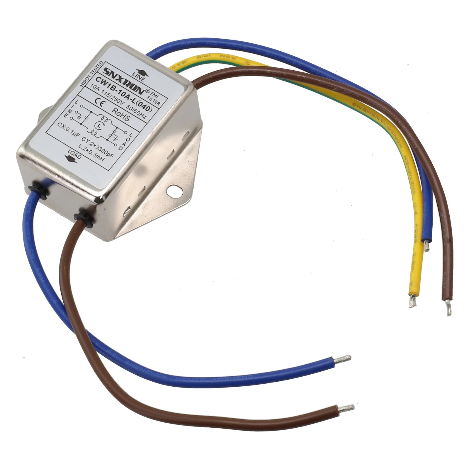 Power Filter Line Audio Purifier CW1BL AC 250V AntiInterference Designed for Electrical and Household Equipment Rated 3A 6A 10A