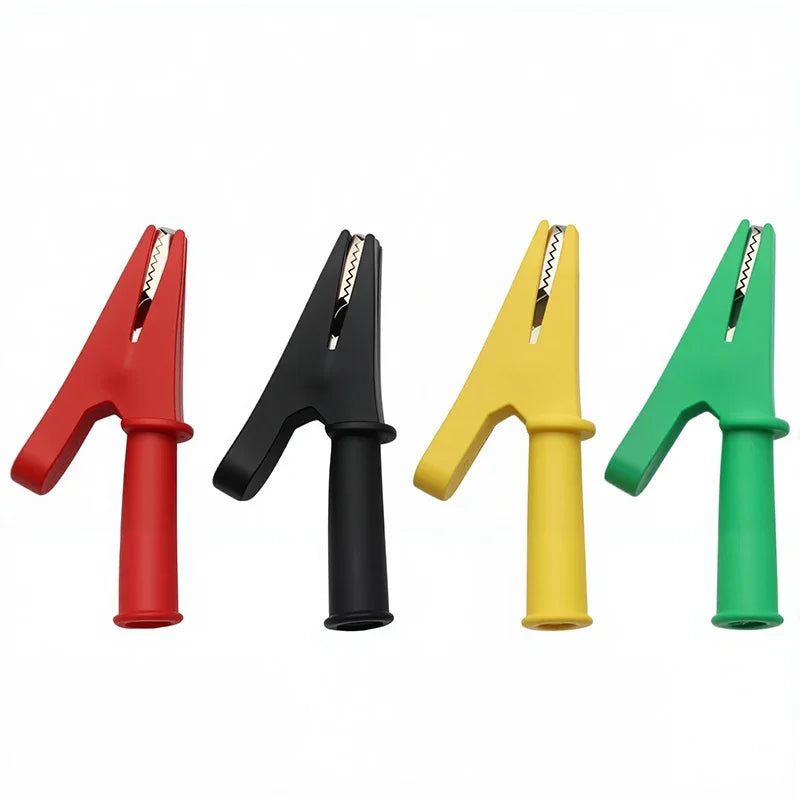 5Pcs 30A Alligator Clip Battery Test Clip Multimeter Pen Cable Probes Crocodile Clamps with 4mm Jack