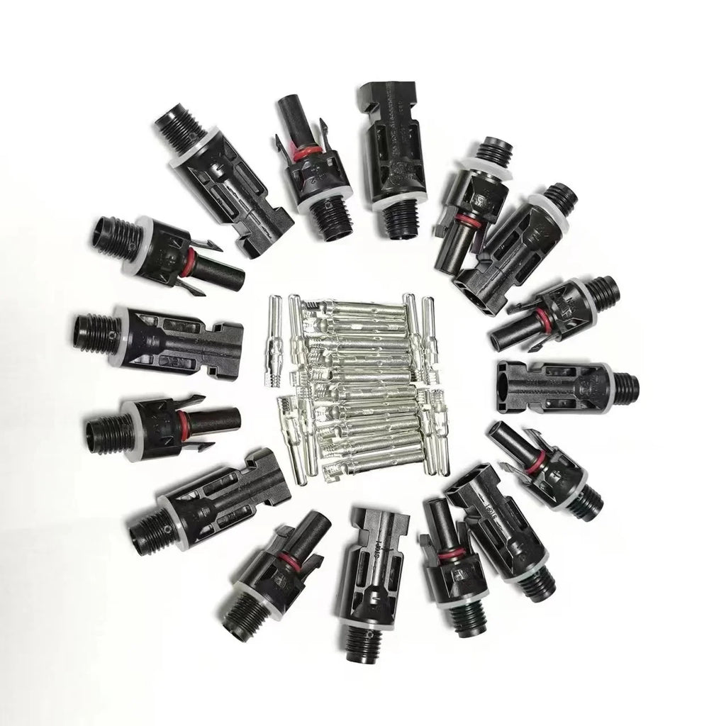 10 pairs/ Solar Photovoltaic Connector Male Female Solar Panel Waterproof Plug and Tool For Inverter M12 Thread 1000V 30A Cable