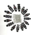 10 pairs/ Solar Photovoltaic Connector Male Female Solar Panel Waterproof Plug and Tool For Inverter M12 Thread 1000V 30A Cable