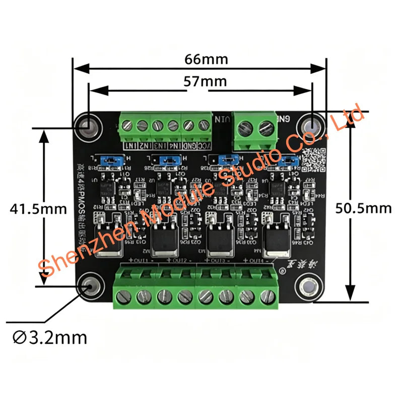 High-Speed 4-Channel P-MOSFET Module Optically Isolated Signal Amplification Control Board for Microcontrollers & PLC