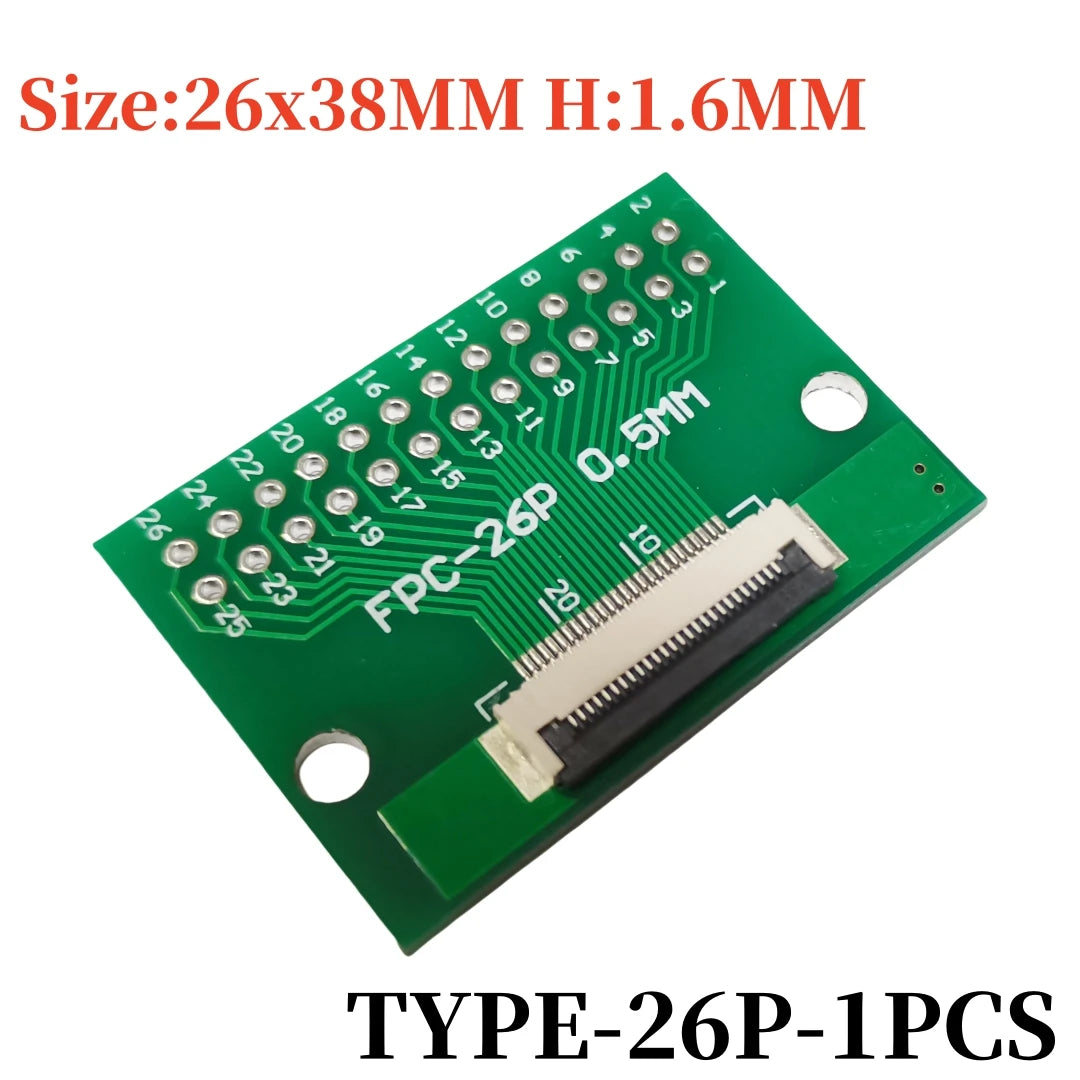FFC/FPC 0.5MM Adapter Board 4P/6P/8P/10P/12P/14P/15P/16P/18P/20P/22P/24P/26P/30P/32P/34P/36P/40P/42P/45P/50P/60P/64P/68P/80P/96P