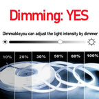 8mm Ultra Thin COB LED Strip DC12V/24V 0.5m-5m Flexible Tape with DC Plug 2pin Wire for Bedroom Living Room Cabinet Party Decor
