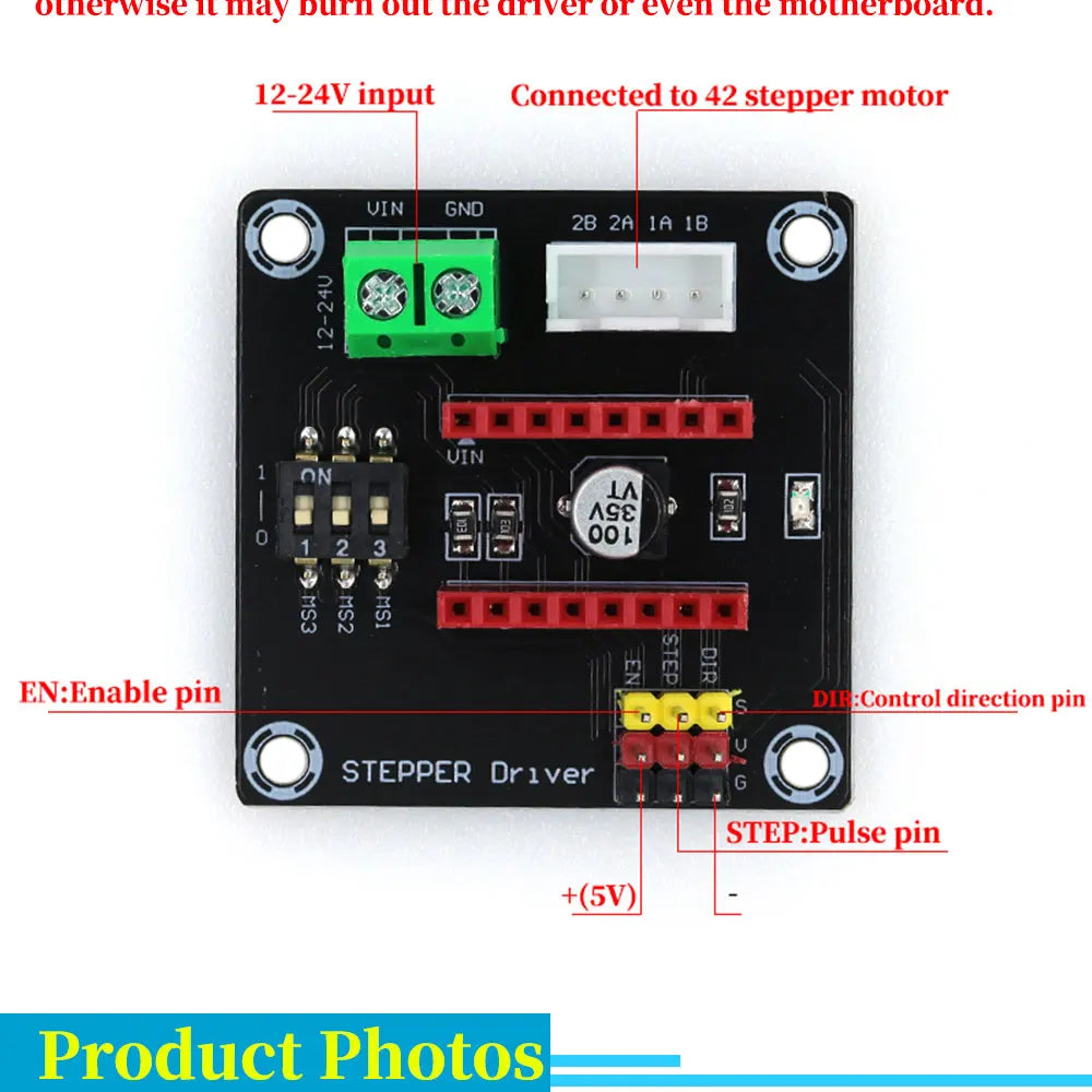 3D Printer Parts A4988 DRV8825 Stepper Motor Driver With Heat sink For SKR V1.3 1.4 GTR V1.0 RAMPS 1.4 1.6 MKS GEN V1.4 board