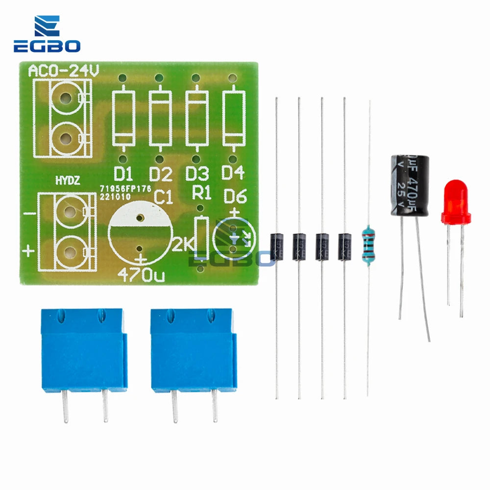 EGBO 1N4007 Bridge Rectifier AC to DC Converter Full Wave Rectifier Board Module DIY KIT