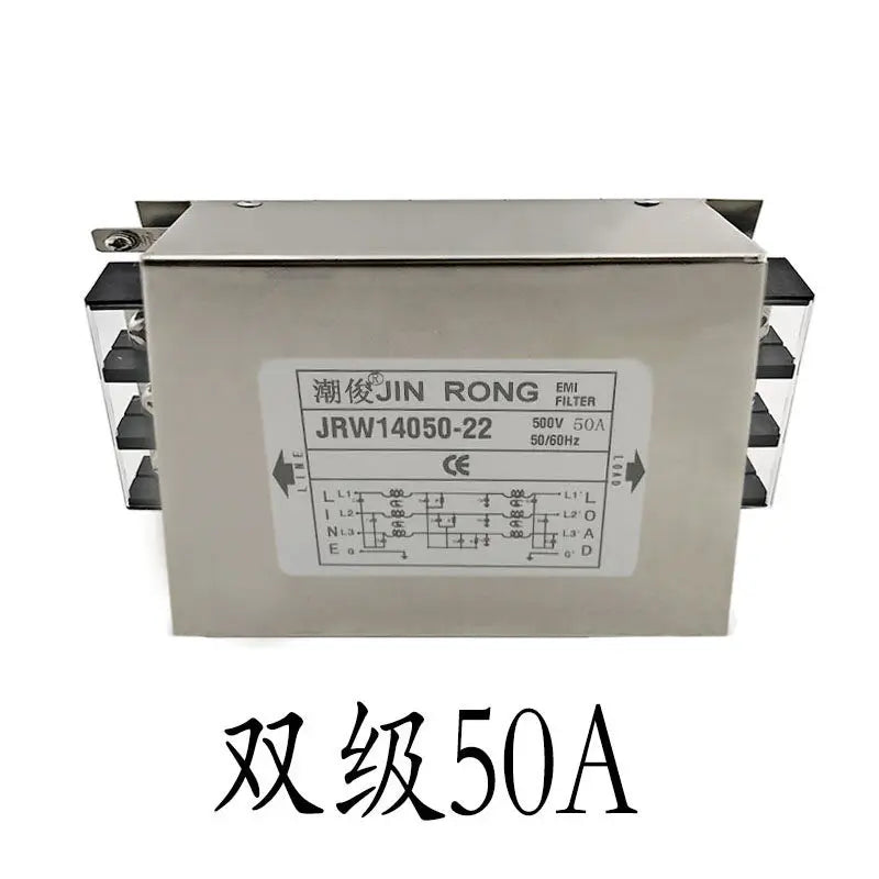 AC EMI anti-interference 380V linear power filter socket purifier three-phase three wire