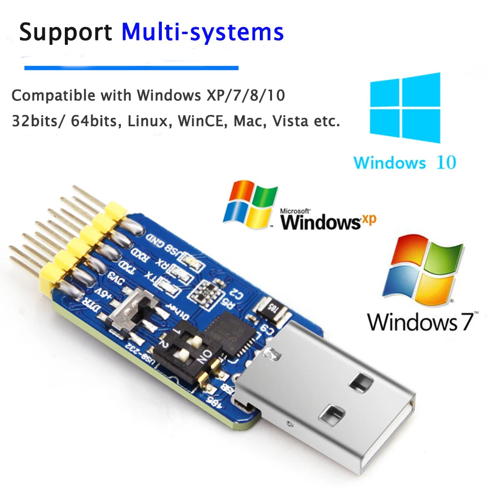 CP2102 USB-UART 6-in-1 Multifunctional(USB-TTL/RS485/232,TTL-RS232/485,232 to 485) Serial Adapter forArduino