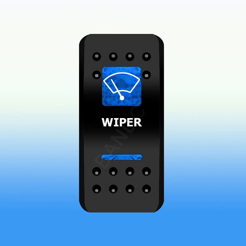 Blue Led Winch IN OUT Momentary Rocker Switch 7 Pin (ON)-OFF-(ON) DPDT Reverse Polarity 3 Way Toggle Switch for Car UTV ATV RV