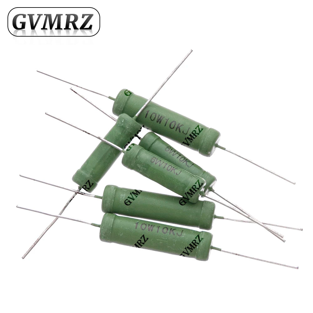 5PCS RX21 Wirewound Power Resistor DIP Type 6W 10W High Wattage Axial Resistor 0.05Ω–10KΩ Assorted Values 1R 2R 1K 2K