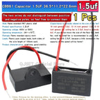 1pcs CBB61 Fan Starting Capacitor 450V 0.8/1/1.2/1.5/2/2.5/3/3.5/4/4.5/5/6/7/8/10/12/15/18/20UF Ceiling Fan Hood Motor Capacitor