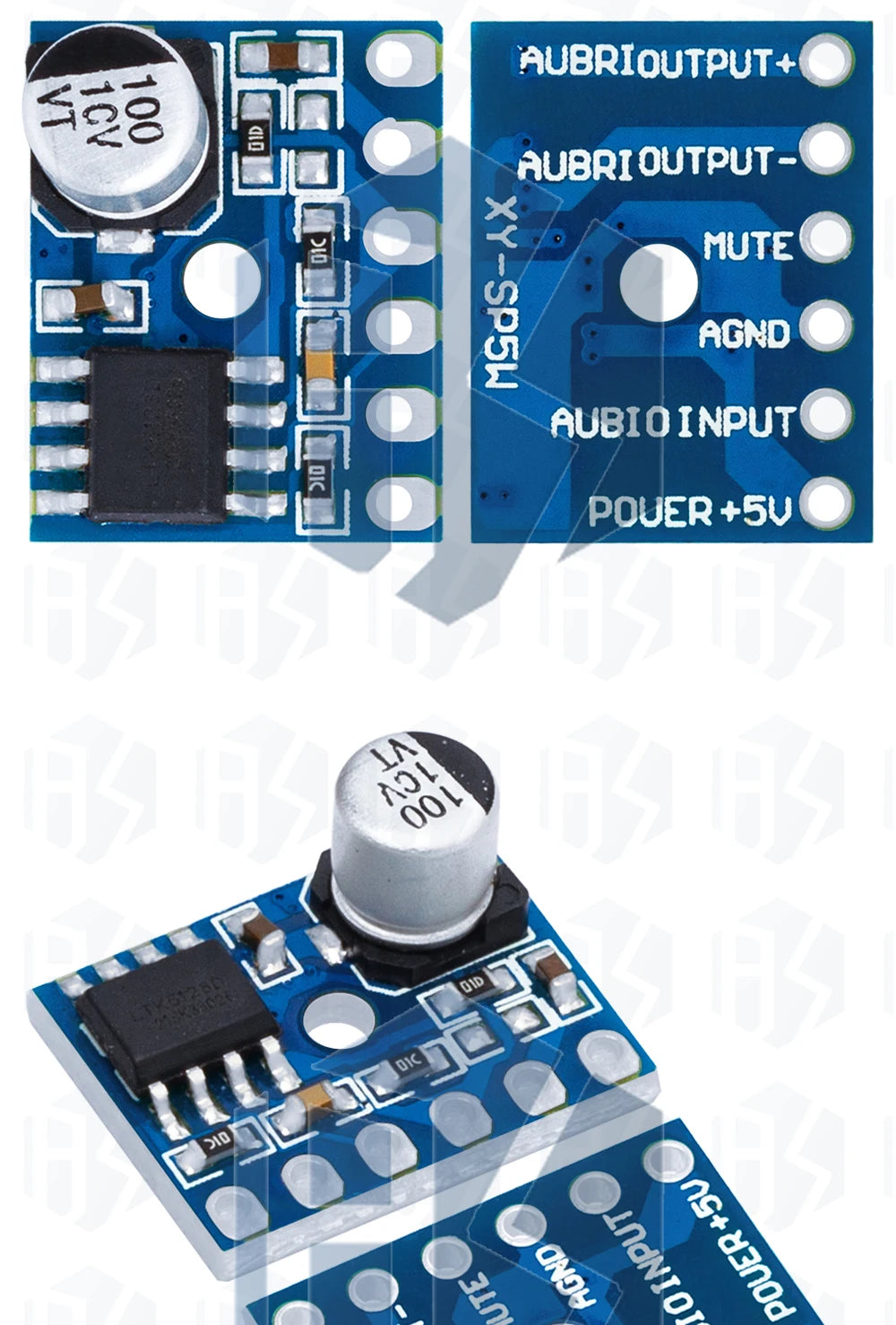 1~5PCS EGBO 5V 5128 Amplifier Board 5W Class D Digital Amplifier Board Mono Audio Module