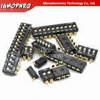 5PCS Toggle switch DIP SMD 1/2/3/4/5/6/8/10PIN ibuw slide switch socket 1 2 3 4 5 6 8 10 bits Pitch 2.54mm Black Snap Switch